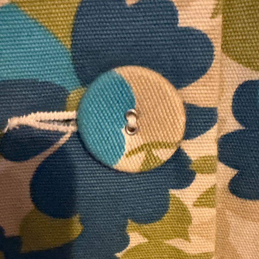 Old Navy Blue and Green Floral Coat - Picture 5 of 10